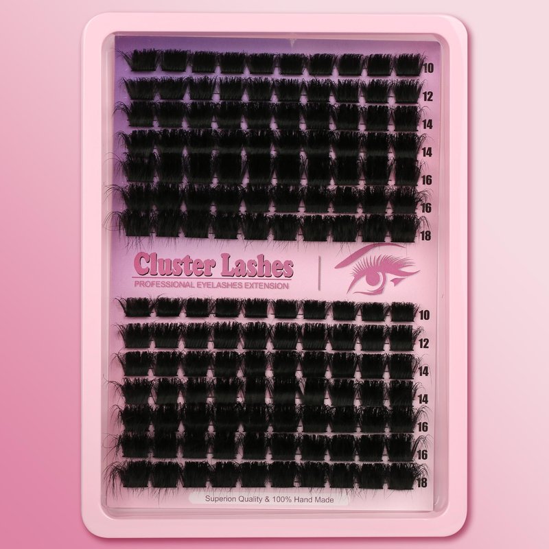 D Curl Lash Clusters Extensions 140 Pcs Individual Eye lash Clusters 300D Cluster Eyelash Lashes Wispy Clusters Lashes Makeup at Home - DIY Lash Extension Kit for Self Application (9-18MM) Mix