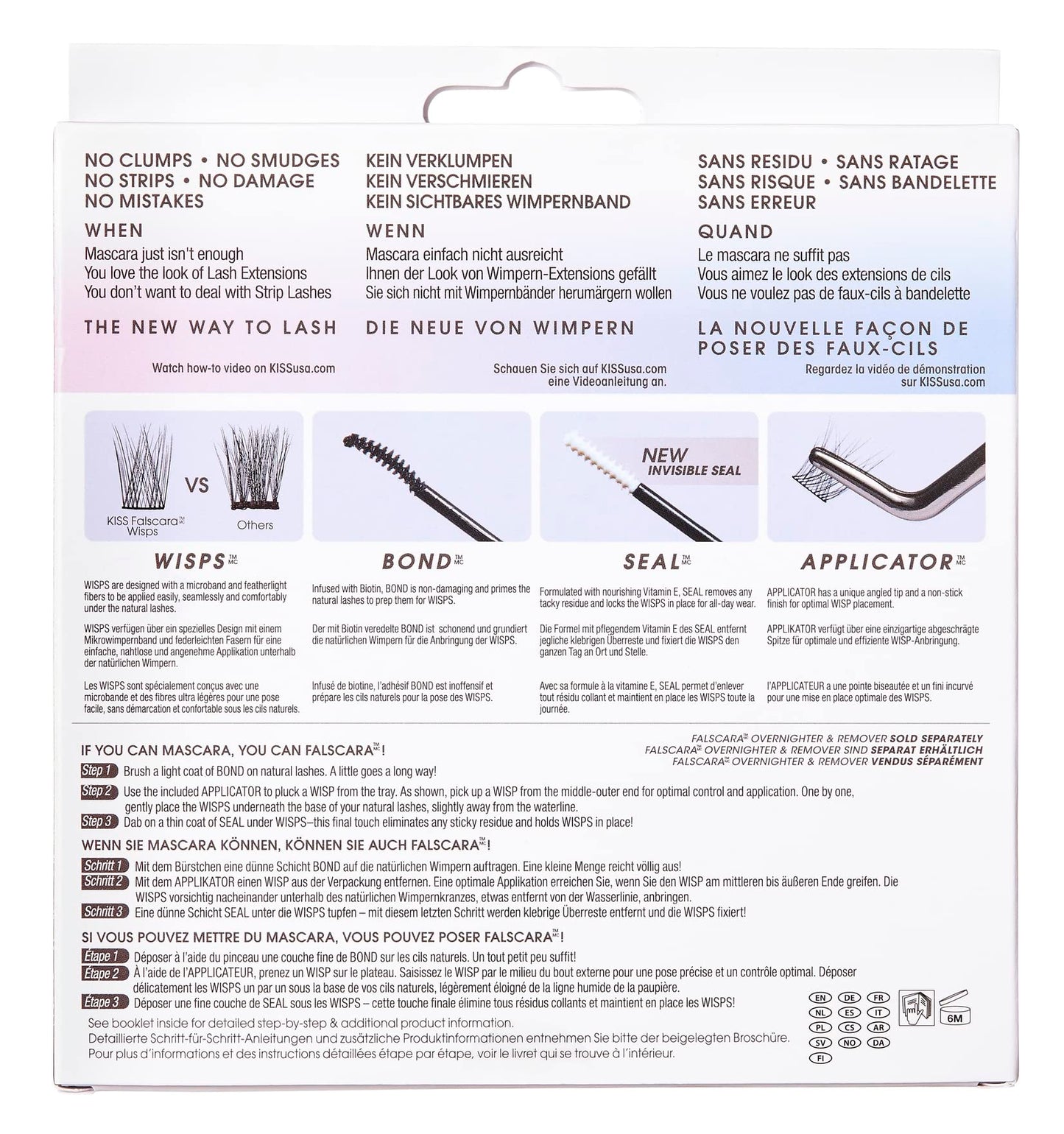Kiss Falscara Eyelash Starter Kit Lengthening (Pack of 2)