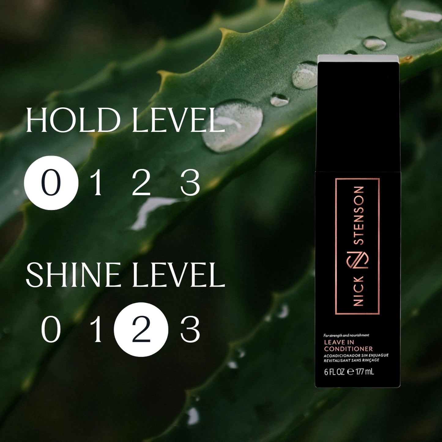 Nick Stenson Leave-In Conditioner, Hydrating Leave-In for Color-Treated & Highlighted Hair - Adds Shine, Smoothness & Provides Strength & Manageability - Color-Safe Vegan - 6 oz