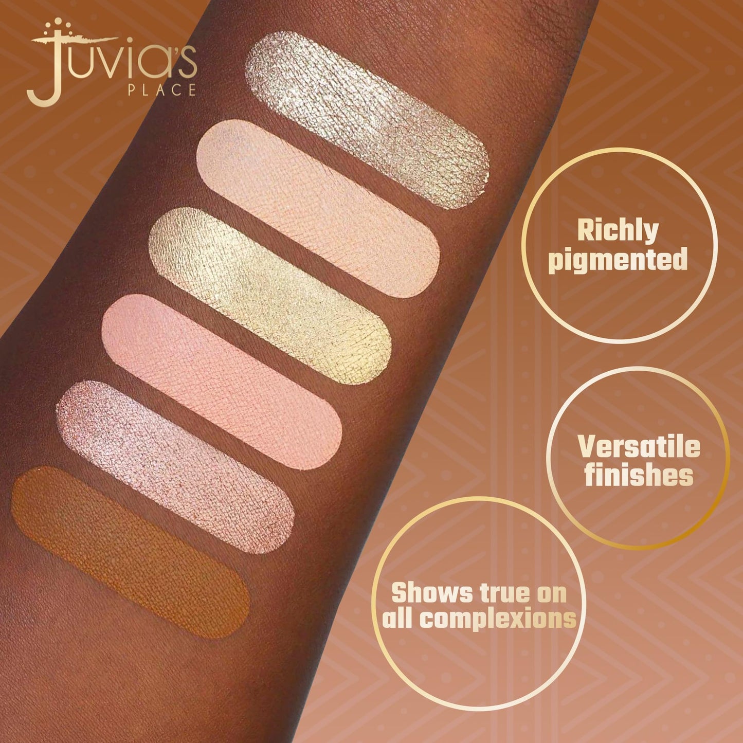 Juvia's Place Palette The Taupes - Nude Shades with Deep Browns, Shades of 6, Professional Eye Makeup, Pigmented Palette, Makeup Palette for Eye Color & Shine