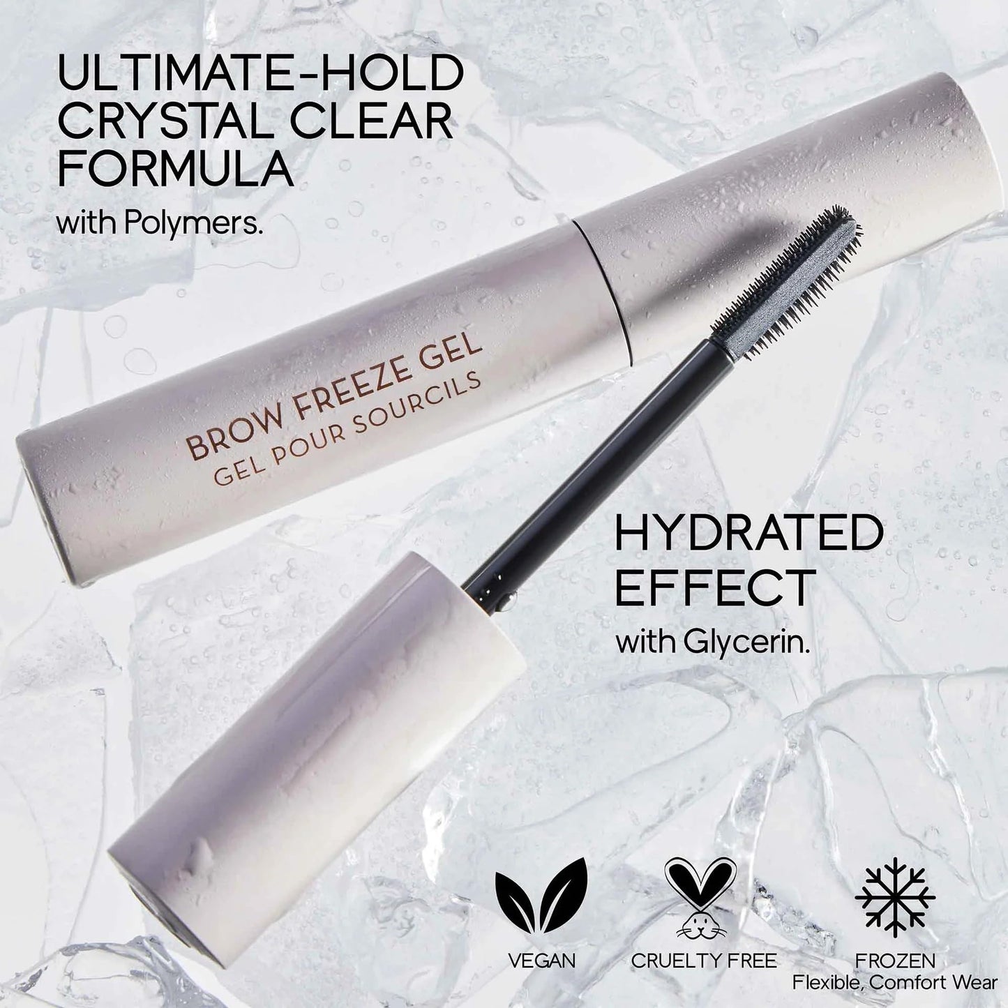 Anastasia Beverly Hills Brow Freeze Gel - Clear Extreme-Hold Wax-Gel Hybrid Brow Styler with Triple-Action Comb for Shaping, Sculpting & Laminated Brow
