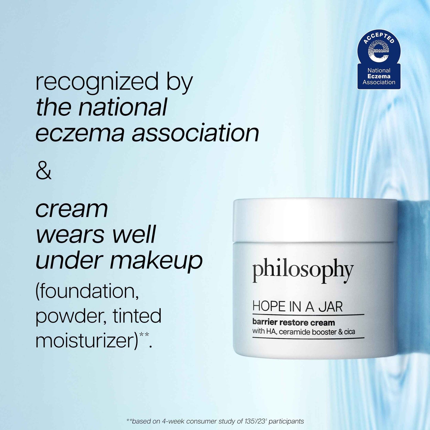 philosophy hope in a jar barrier restore cream – with ha+ complex, cica & ceramides – intensely hydrating moisturizer for dry, sensitive skin – repairs & soothes