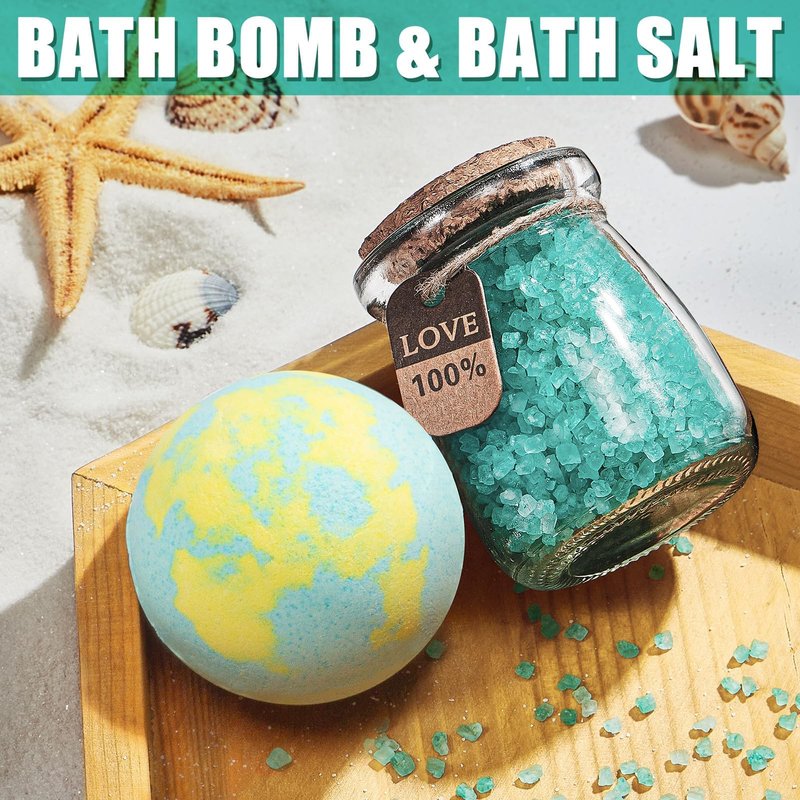 Birthday Gifts for Women Friendship, Ocean Relaxing Spa Gifts Basket for Women Self Care Gifts, Thank You Gifts Bath Set Valentines Day Gifts for Mom Her Best Friend Wife Sister Coworker Nurse Teacher
