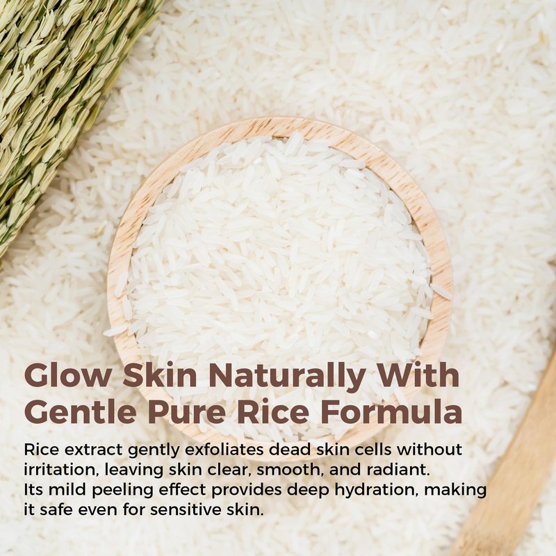 Peel Shot Glow Rice Ampoule Duo, Exfoliant Rice Ampoule, Upgrade Soft Exfoliating Face and Remover Body Scrub Dead Skin Exfoliating Serum for All Skin Types (White&Black, 120 Ml)