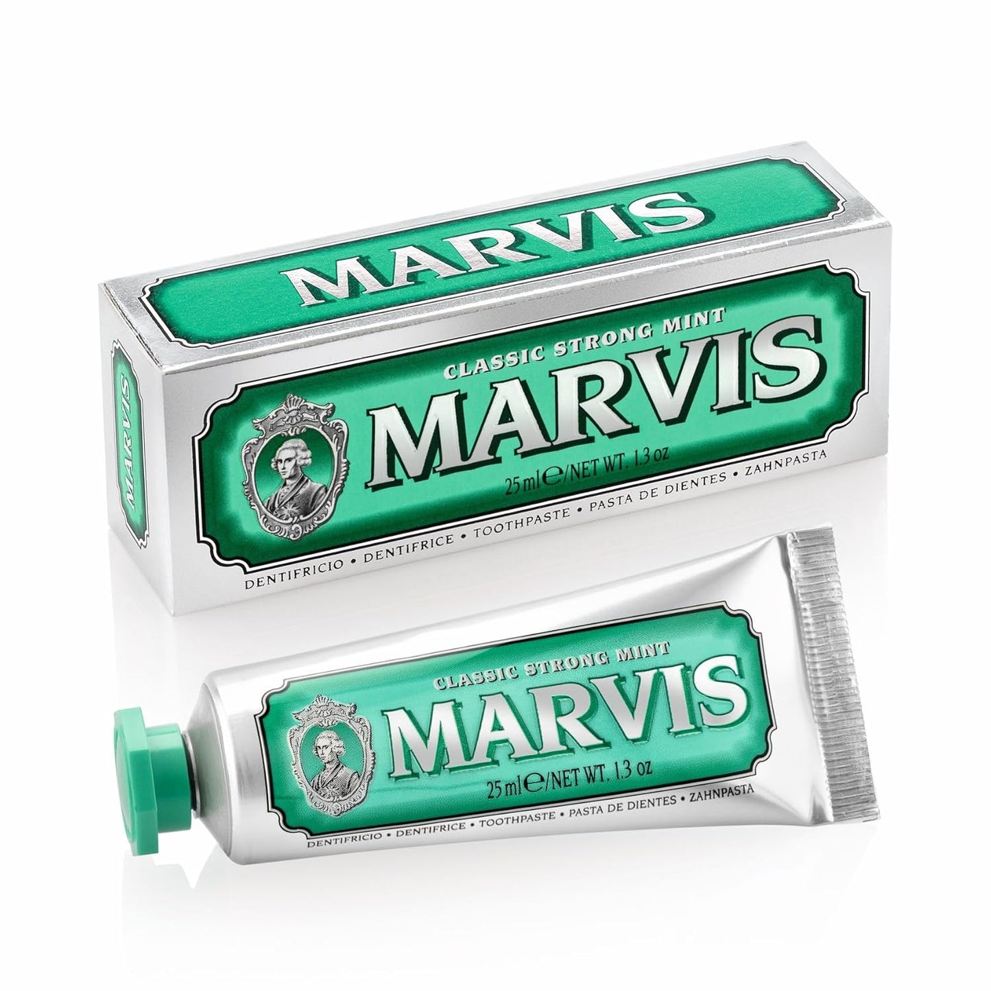Marvis Classic Strong Mint Toothpaste - Fresh Breath & Whitening | 3.8 oz Tube