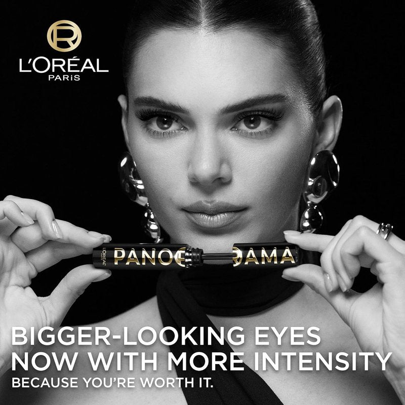 L'Oreal Paris Voluminous Panorama Mascara - Lengthening & Volumizing | Smudge-Resistant, All Night Black, 0.33 Fl Oz