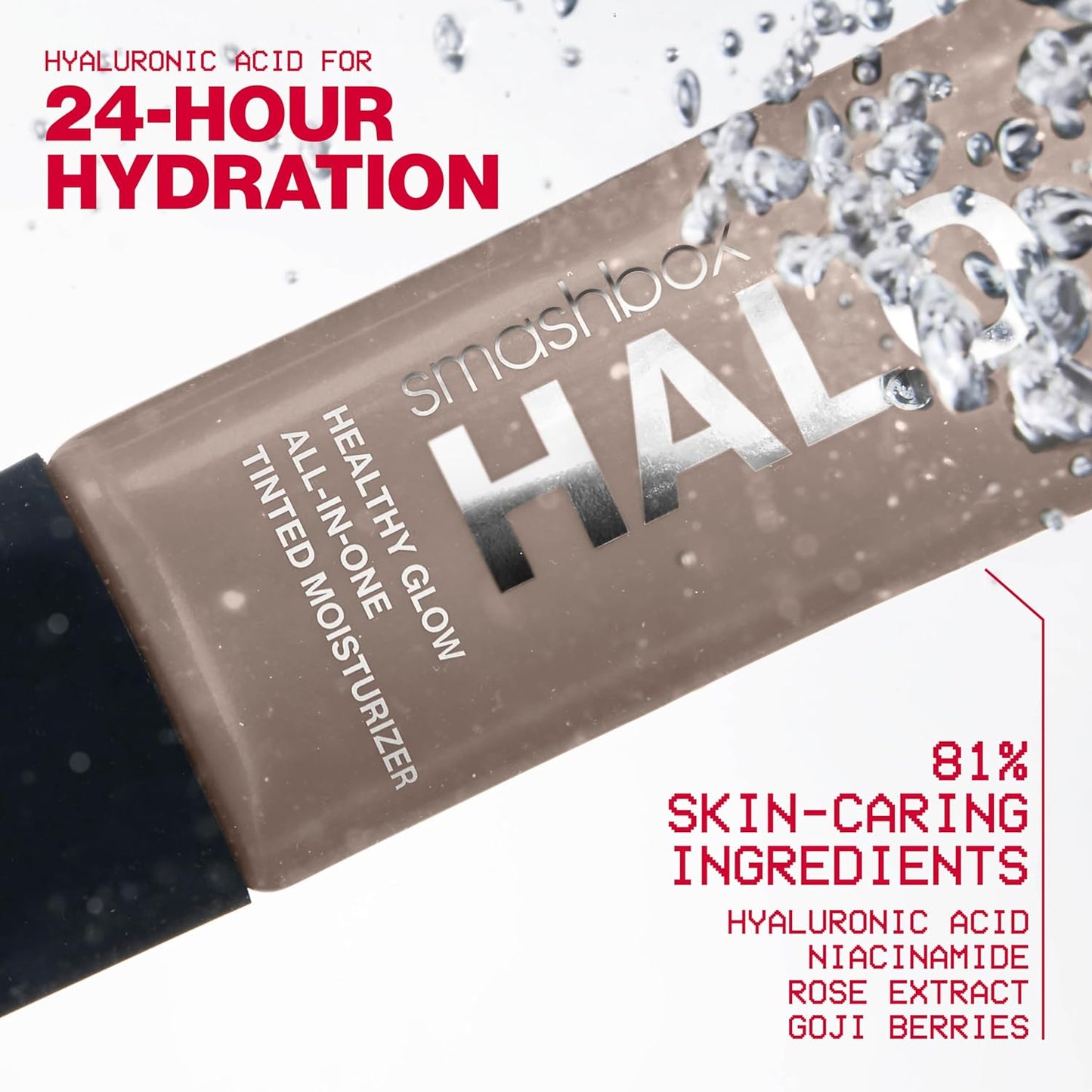 Smashbox Halo Healthy Glow Tinted Moisturizer SPF 25 - 24-Hour Hydrating Coverage with Hyaluronic Acid & Niacinamide