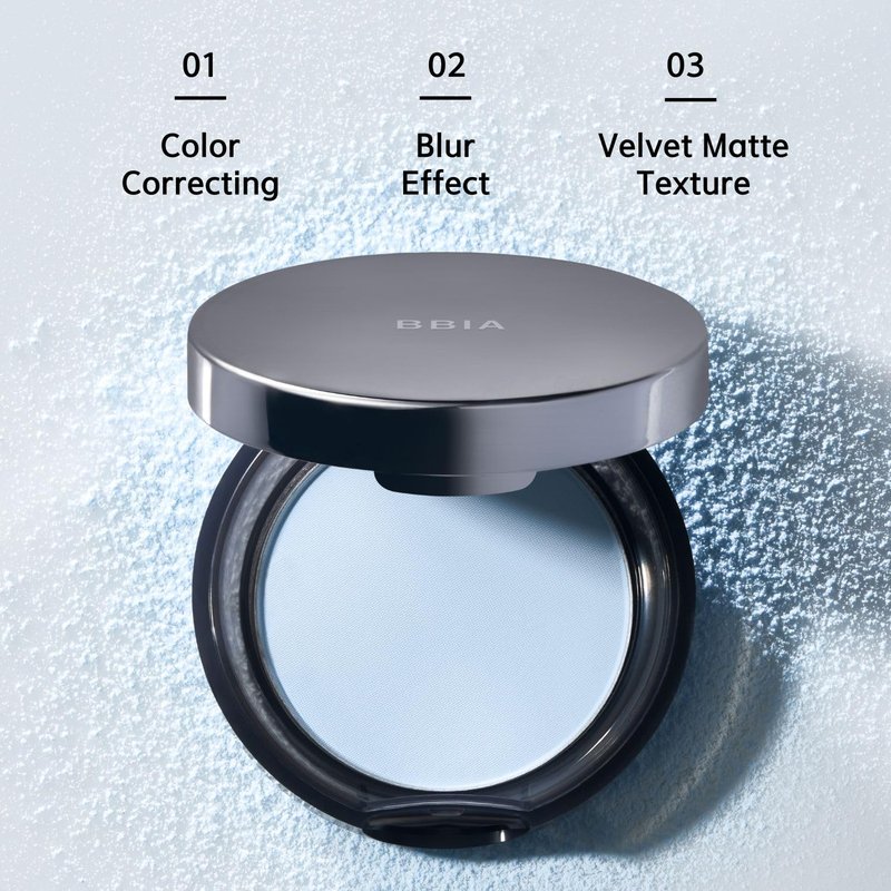 BBIA EAU Powder Pact - Pressed Powder Compact for Blurring & Oil Control | 01 Pure White, 4 Colors Available