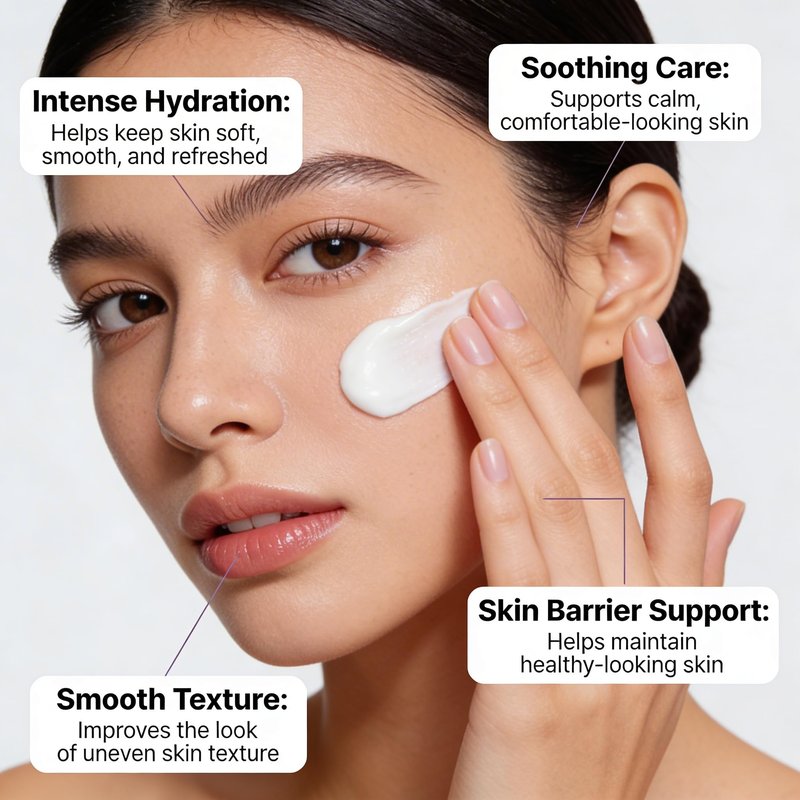 Korean Face Moisturizer with Niacinamide & Hyaluronic Acid – Lightweight Daily Hydrating Cream for Dry, Sensitive & Oily Skin – Non-Greasy, Fast Absorbing 50ml