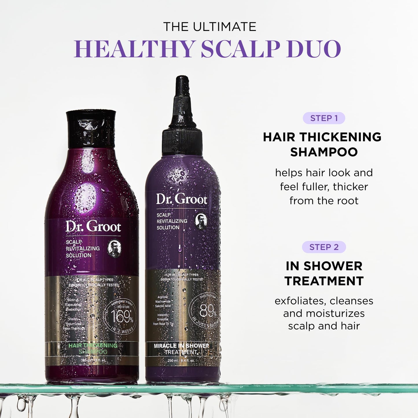 Dr. Groot Miracle in Shower Moisturizing Treatment for Hair Loss, Korean Hair Care Rinse, Rosemary Oil for Smooth, Healthier-Looking Hair in 5 Seconds, Scalp Revitalizing Solution