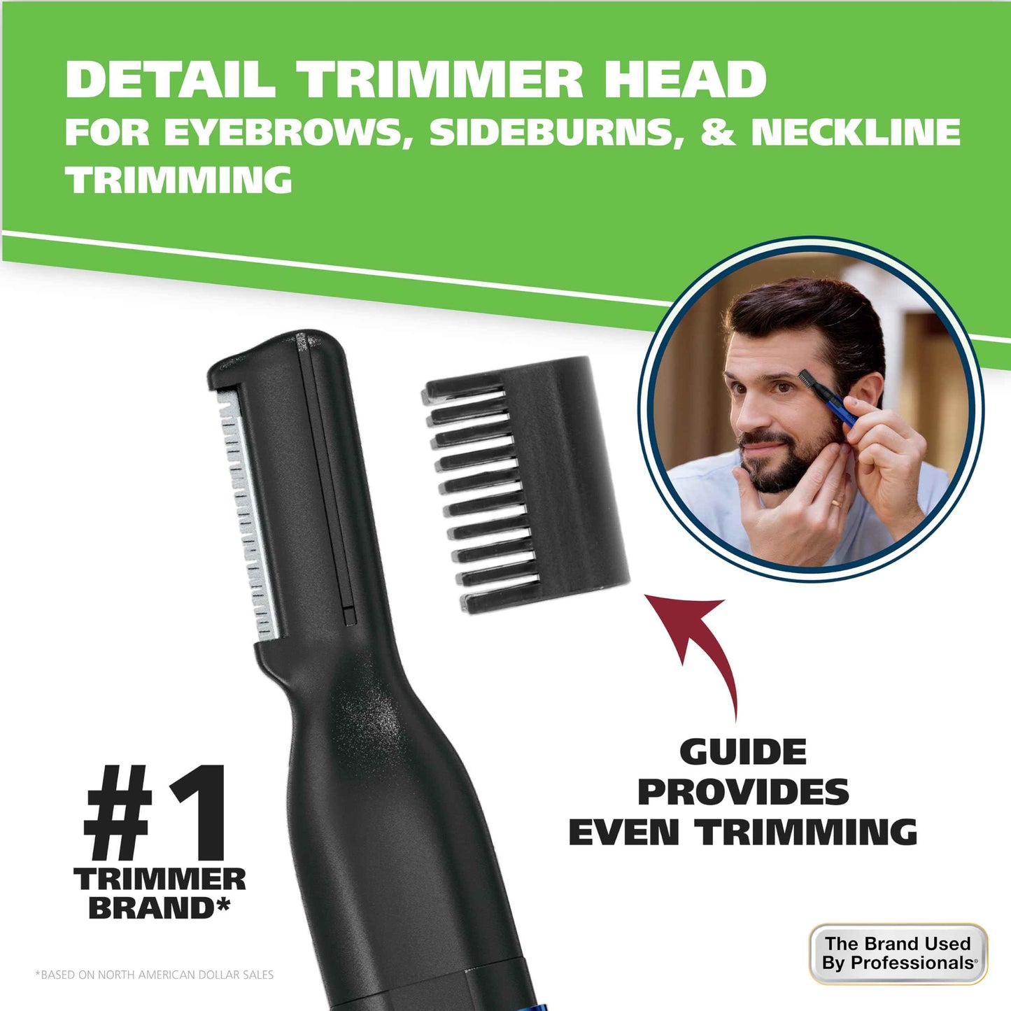 Wahl Lithium 2 in 1 Battery Pen Detail Touch Up Trimmer for Nose, Ear, Neckline, Eyebrow, & Other Detailing - Blue - by The Brand Used by Professionals - Model 5643-200