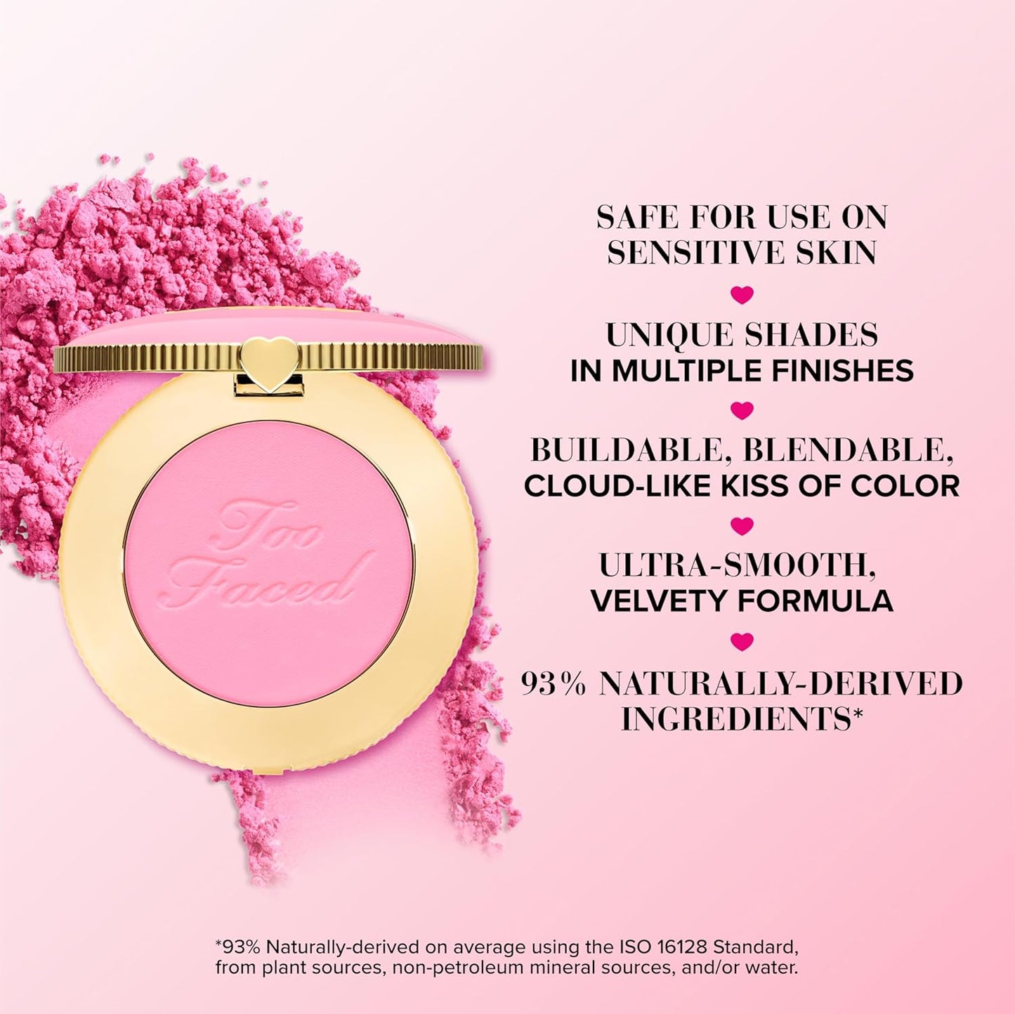 Too Faced Cloud Crush Blurring Blush - High-Pigment Velvety Powder for Cheeks | Vegan & Cruelty-Free