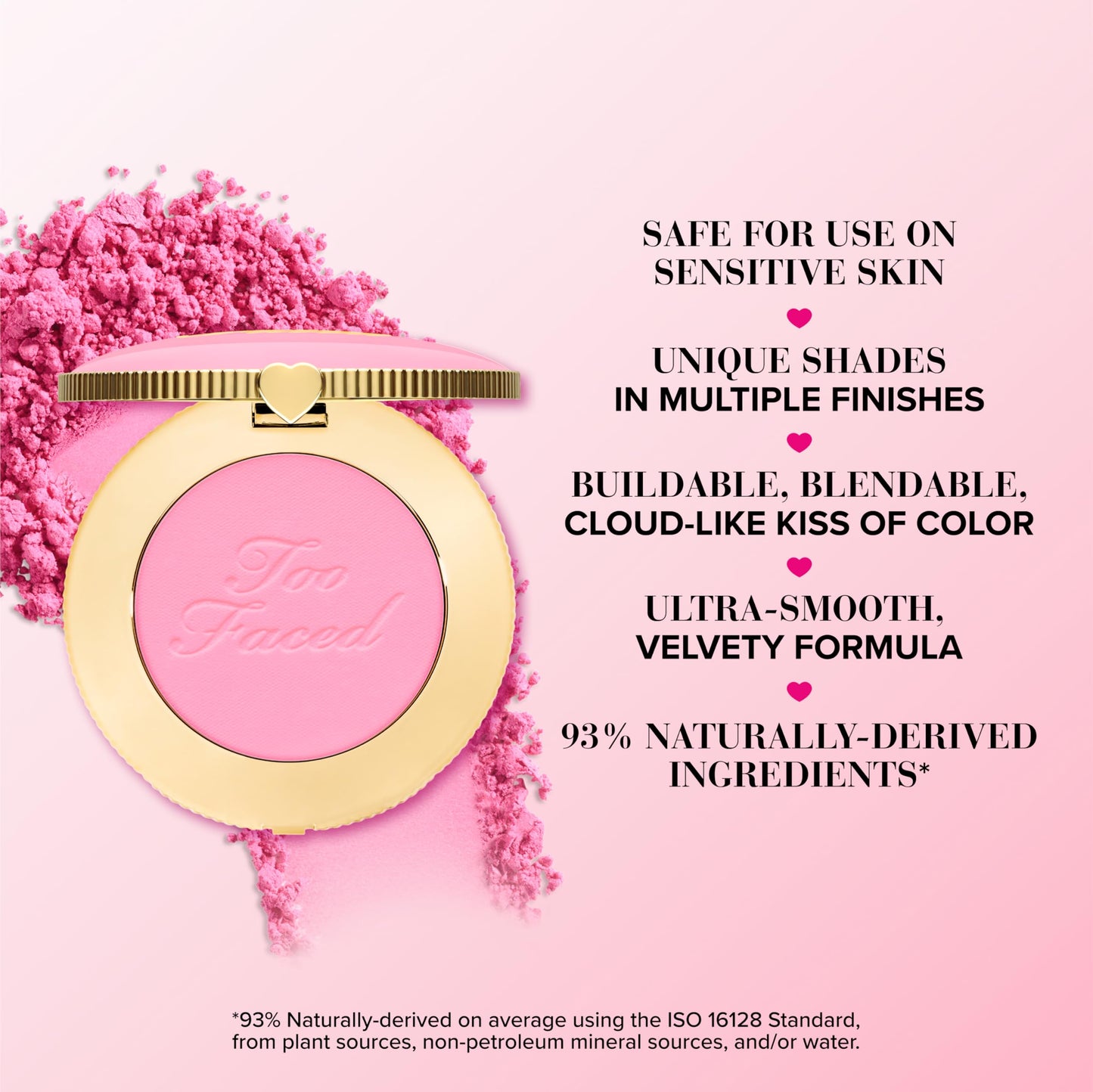 Too Faced Cloud Crush Blurring Blush | Velvety Powder Blush for Cheeks with High-Pigment Formula | 93% Naturally Derived Ingredients, Vegan & Cruelty-Free, Candy Clouds, 0.17 Ounce