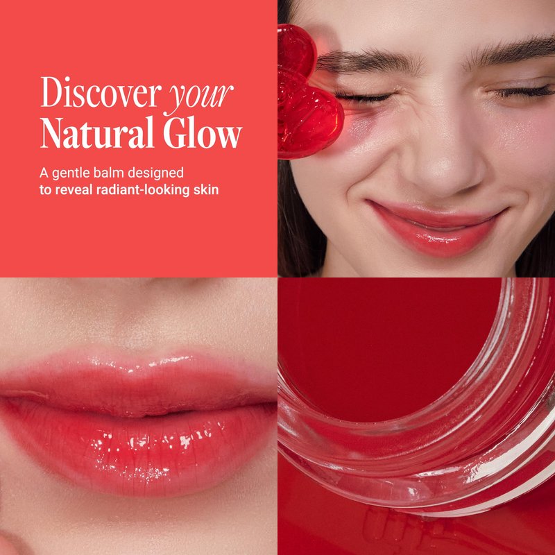 ANILLO Petal Glow Balm - Korean Tinted Lip and Cheek Balm with Volufilinsome, Hyaluronic Acid Complex & Hibiscus Collagen - Glossy and Vegan K Beauty Lip Moisturizer & Cheek Blush (0.18 oz)
