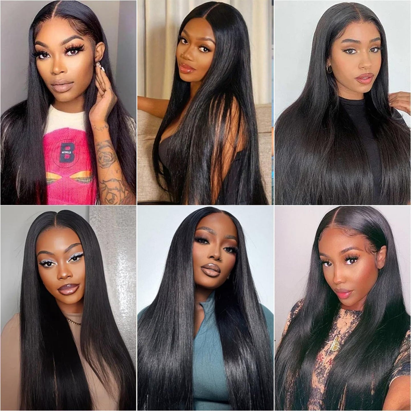Straight Bundles Human Hair 12 14 16 Inch 100% Unprocessed Brazilian Virgin Hair 3 Bundles Human Hair Trippy Hair Bundle Extension for Black Women Natural Color