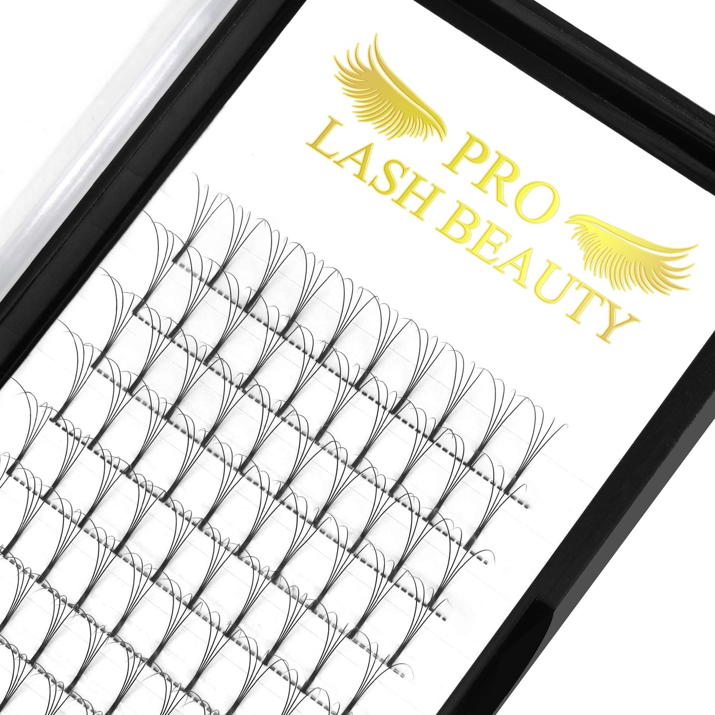 Premade Volume Eyelash Extensions 4D-D-0.07-18 Long Stem Premade Fans Eyelash Extensions Volume Lash Extensions .07 .10 Premade Volume Fans C D Curl Pre made Lash Fans(4D-D-0.07,18 mm)