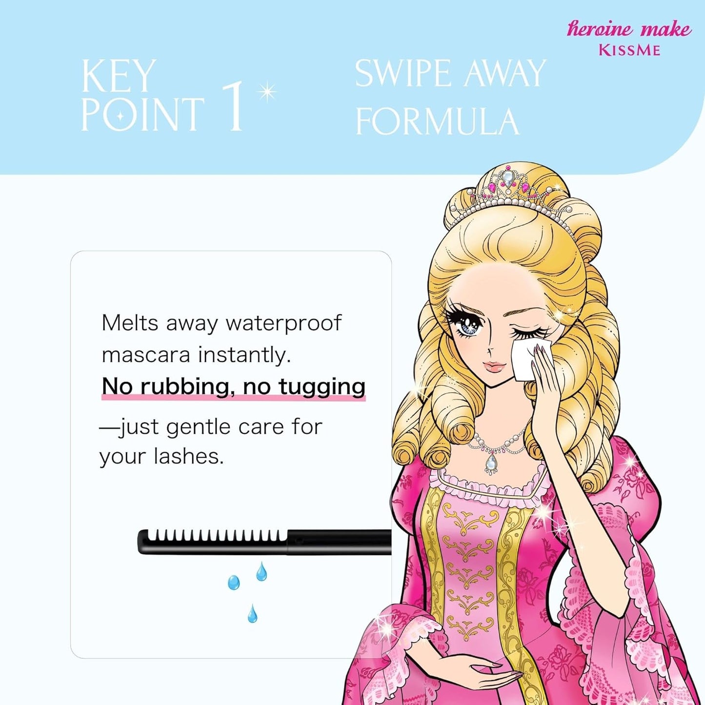 Heroine Make Mascara Remover - Gentle Waterproof Eye Makeup Solution | Travel Size, 2 Pack