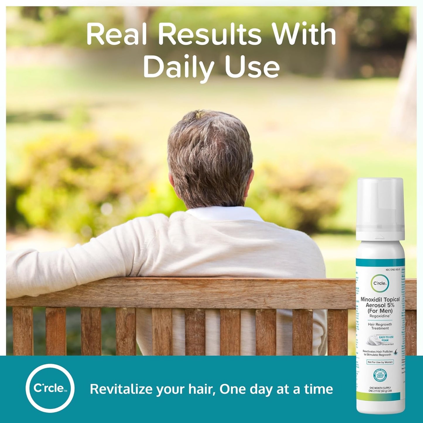 Minoxidil Foam for Men - 5% Extra Strength Hair Regrowth Treatment | Unscented 3-Month Supply