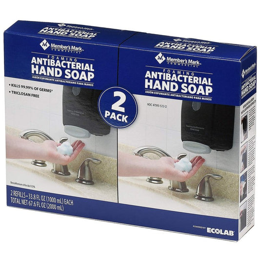 Commercial Foaming Antibacterial Hand Soap - 2 Pack Refills | 33.8 Fl. Oz