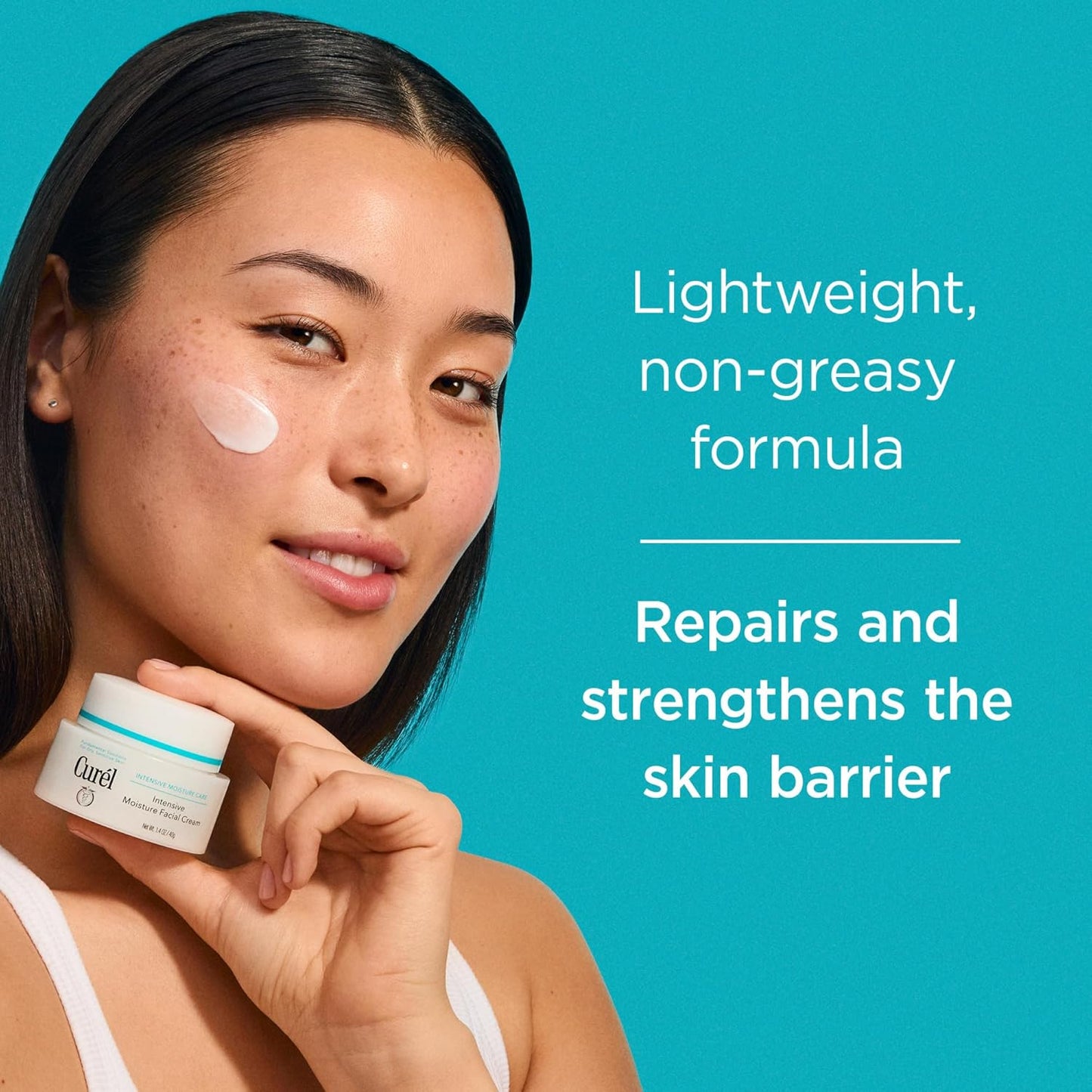 Curel Intensive Face Moisturizer Cream - Hydrating Anti-Aging Lotion for Sensitive Skin | 1.4 Oz