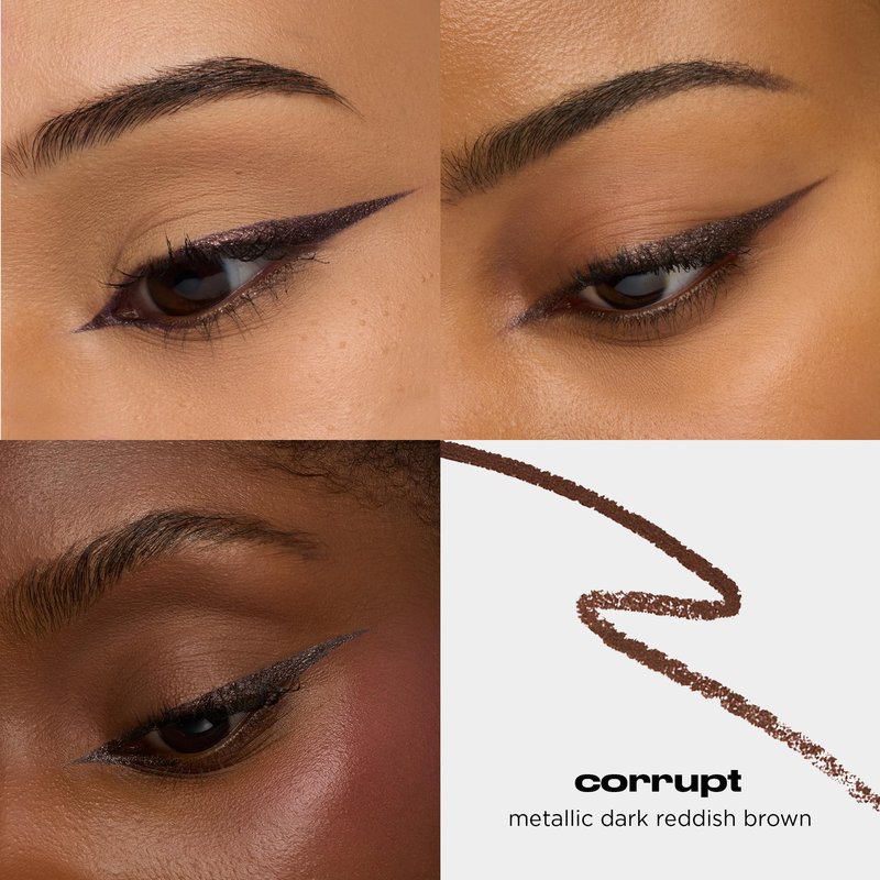 URBAN DECAY 24/7 Glide-On Waterproof Eyeliner Pencil - Smudge-Proof, Long-Lasting, Transfer-Proof, Up to 16HR Wear, Smooth No-Tug Formula, Corrupt (Dark Metallic Red Brown Shimmer) - 0.04 oz