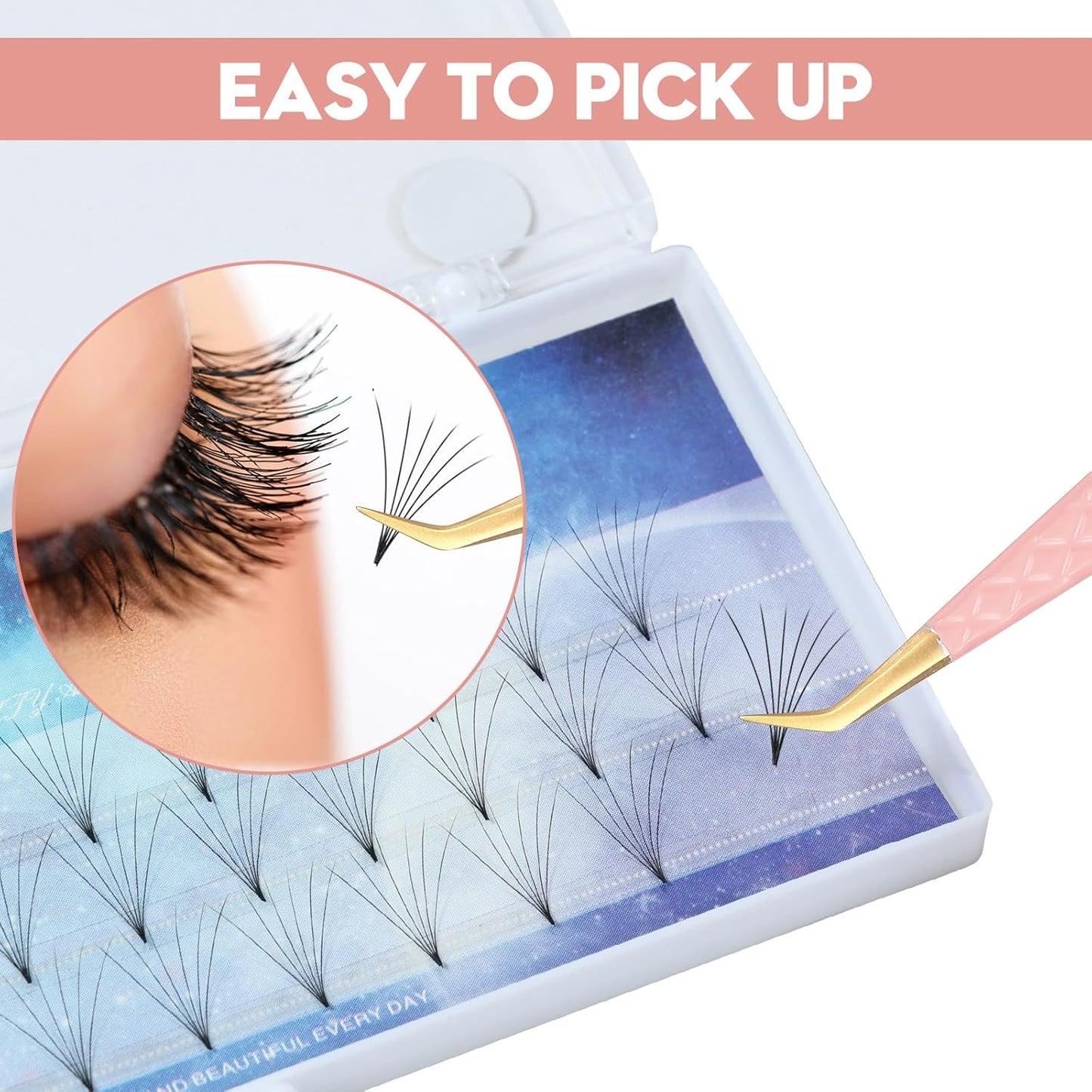 Eyelash Extension Tweezers Set - 5 Pcs Fiber Tip Grip Isolation & 45/90 Degree Volume Tweezers