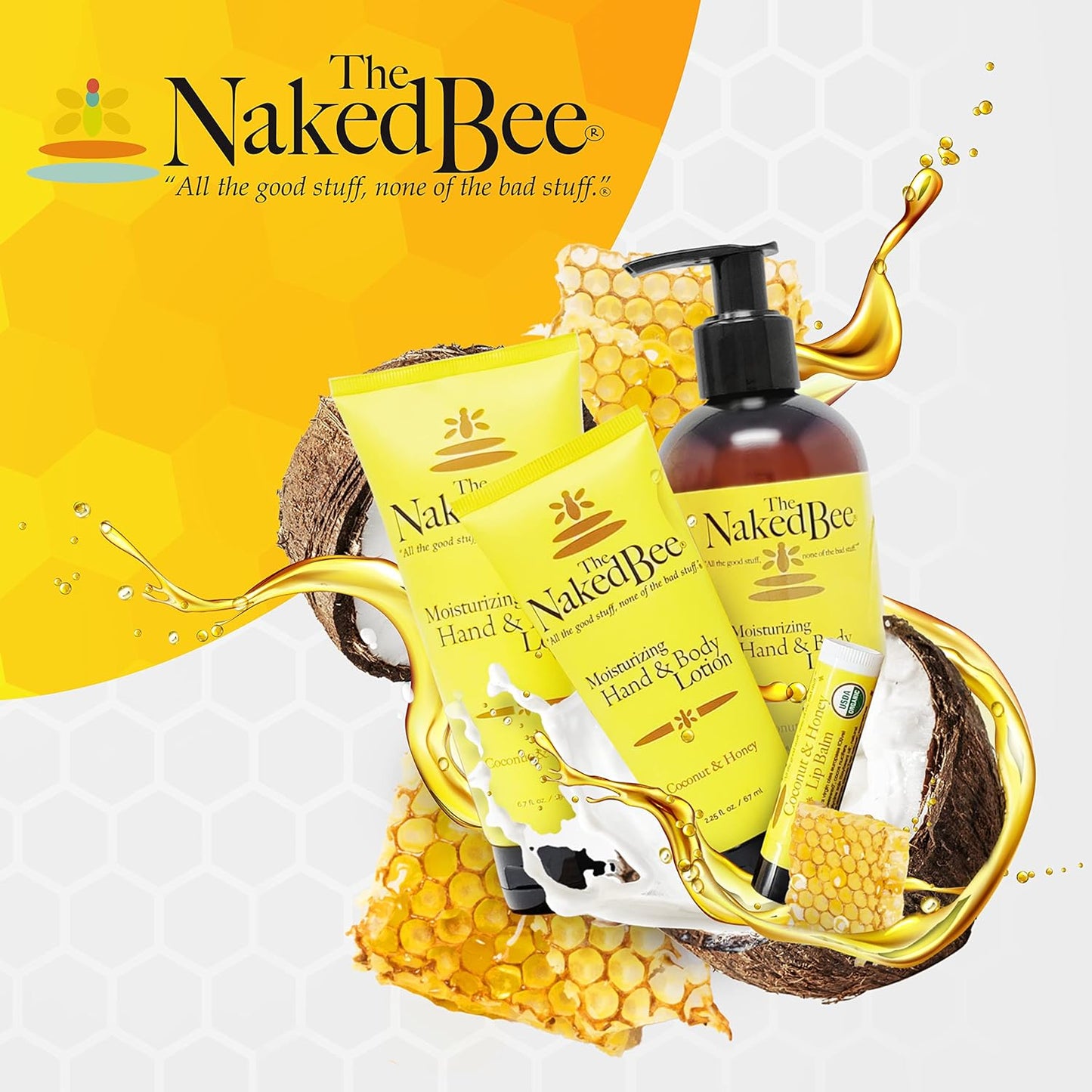 Naked Bee Orange Blossom Honey Hand Repair Cream Lotion - Ceramide 3 | 2 Pack