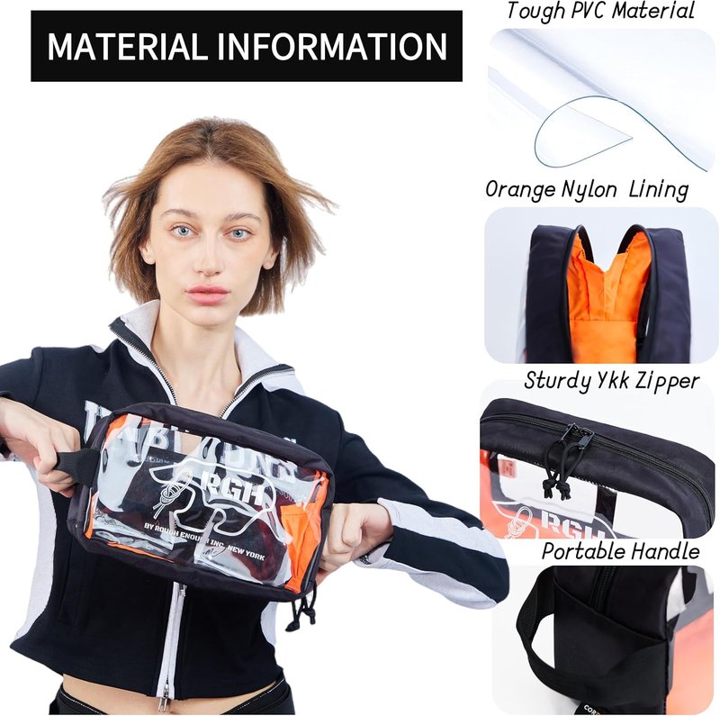 Clear Travel Toiletry Bag - Leakproof Cosmetic Organizer for Makeup & Skincare Essentials | Unisex Design