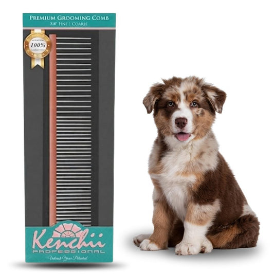Kenchii Premium Satin Rose Gold Grooming Combs (Small)