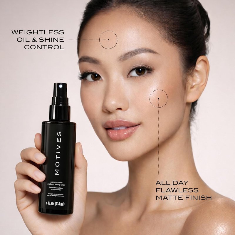 No More Shine Makeup Setting Spray - Matte Finish, Oil Control, Long-Lasting Hold | 4 fl. oz.