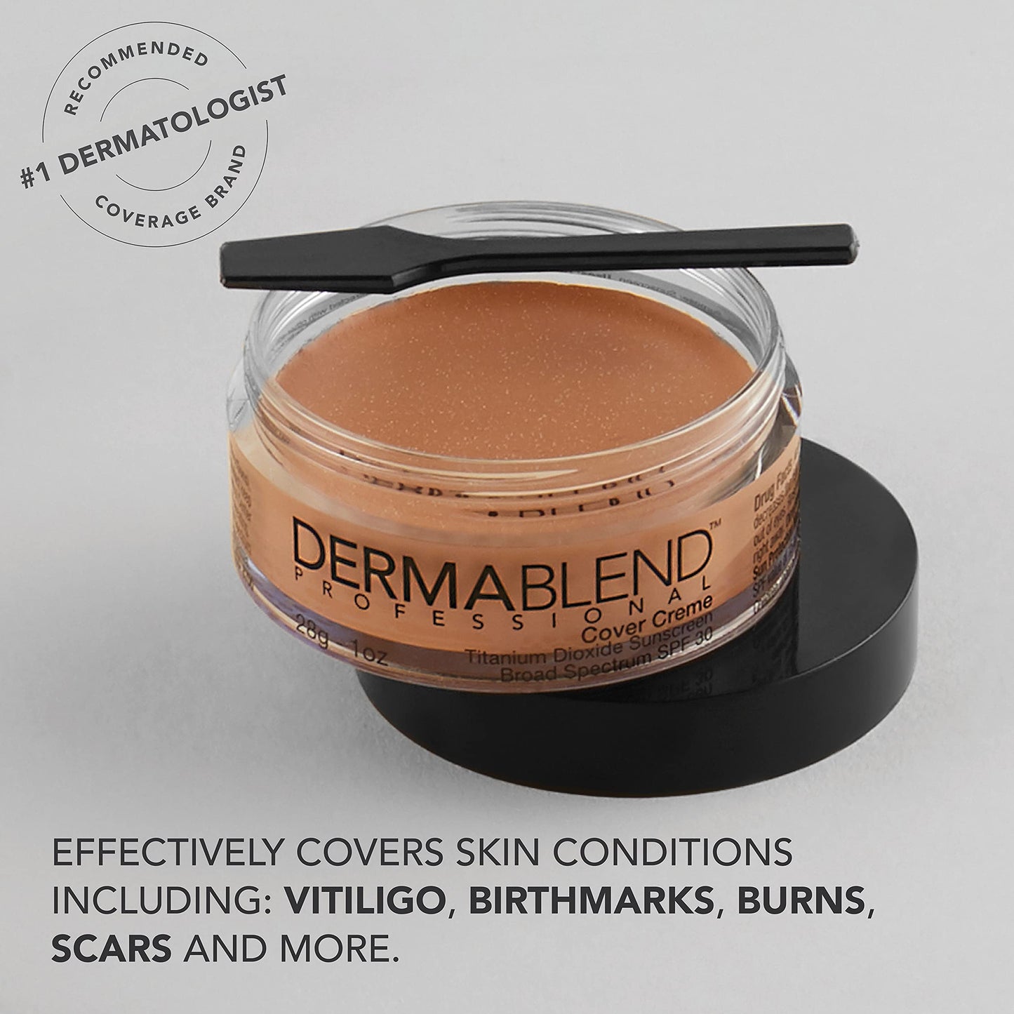 Dermablend Cover Creme High Coverage Foundation with SPF 30, 40N Golden Beige, 1 Oz.