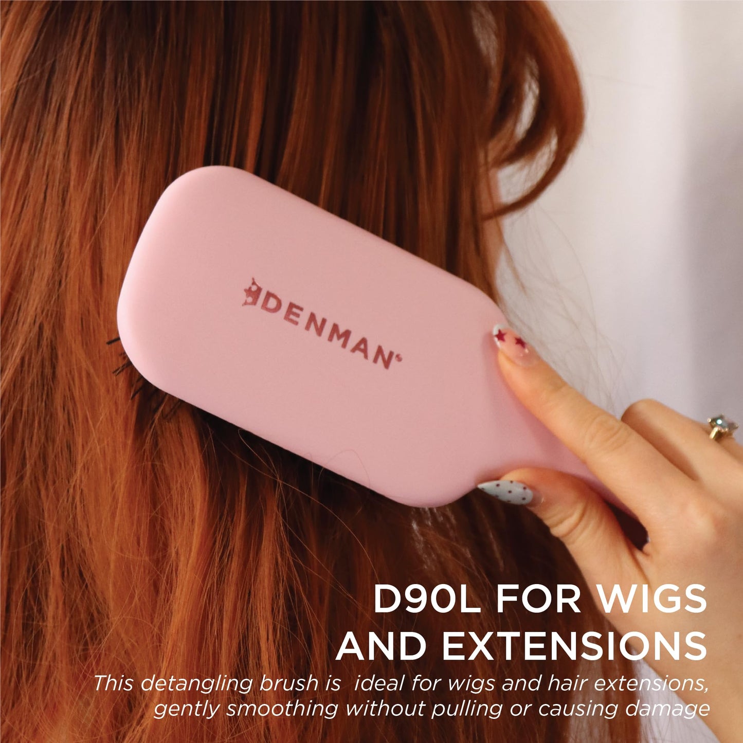 Denman Ultimate Detangling Hair Brush - Wet & Dry Detangler Brush for Long Hair, Wigs & Extensions - Ideal Hair Brushes for Women and Men, D90L Pink Crush