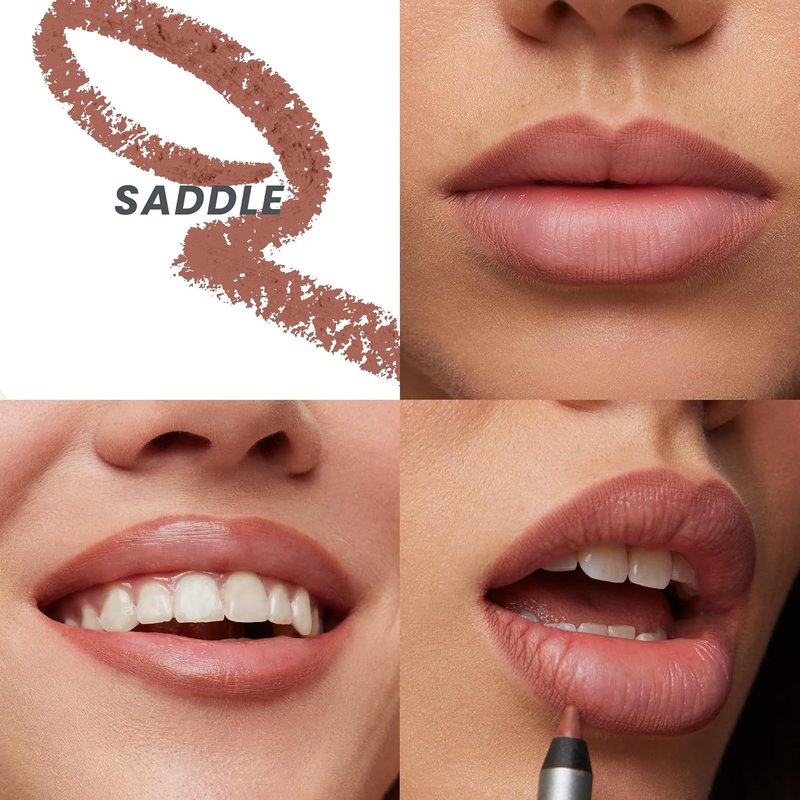 Wonderblading Lip Stain Peel Off Masque - Charming with 360 Contour Lipliner | Saddle Color