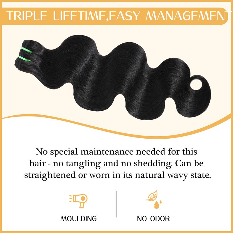 Syrenlore Raw Vietnamese Human Hair Bundles Body Wave Sew In Thick Bundles 100% Real Unprocessed Raw Vietnamese Virgin Human Hair Bundles Bodywave Quick Weave Single Bundle for Black Women 10 Inch