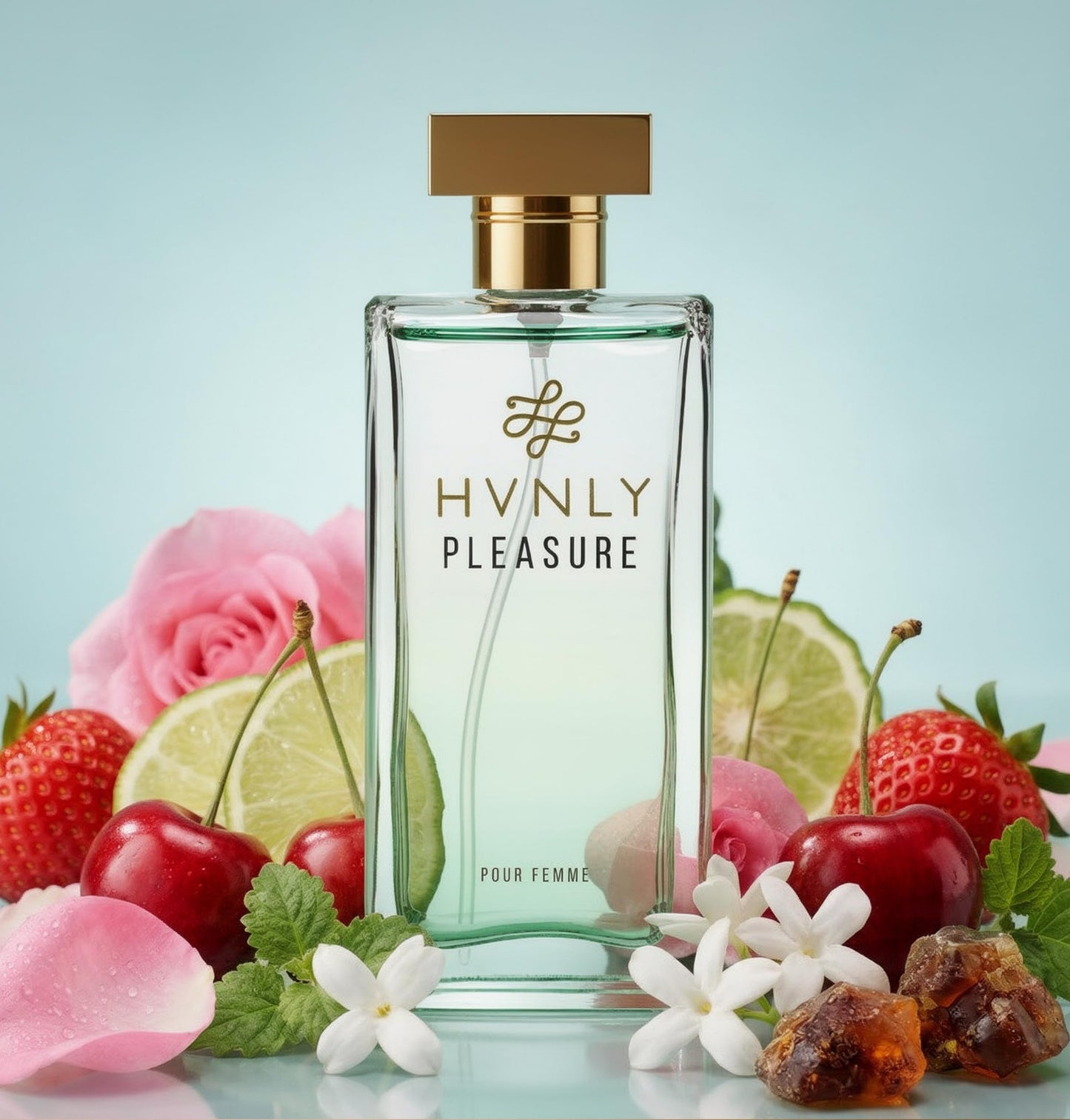 HVNLY Pleasure Eau de Parfum for Women — Sensual Cherry & Strawberry Perfume — Long Lasting Fruity Sweet Fragrance — Date Night, Gift for Her — Vegan, Cruelty-Free EDP — 3.5 Fl Oz (100ml)