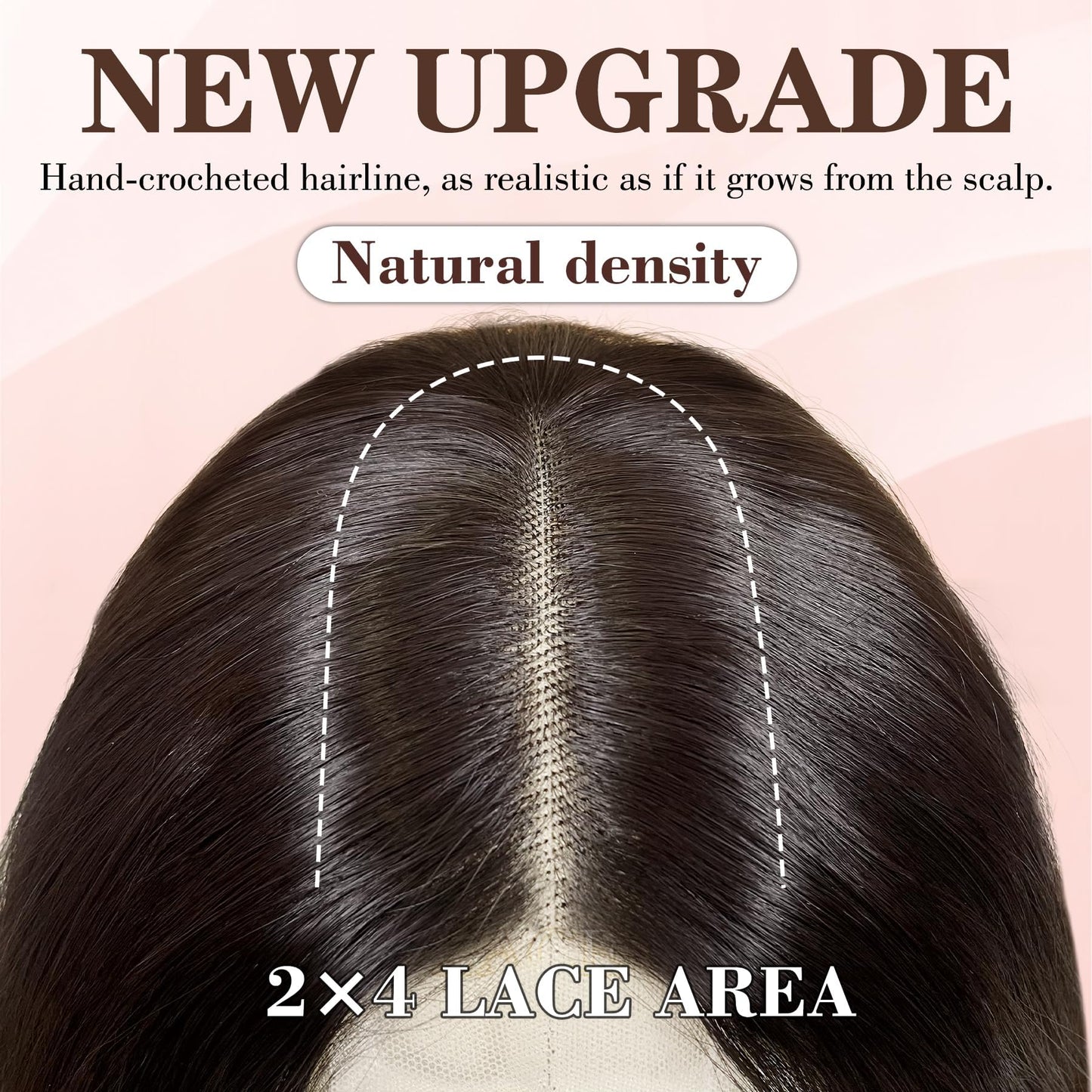 NAYOO Long Dark Brown Mixed Chestnut Wavy Wig for Women 26 Inch Middle Part Lace Hairline Curly Wavy Wig Natural Looking Synthetic Heat Resistant Fiber Wig for Daily Party Use