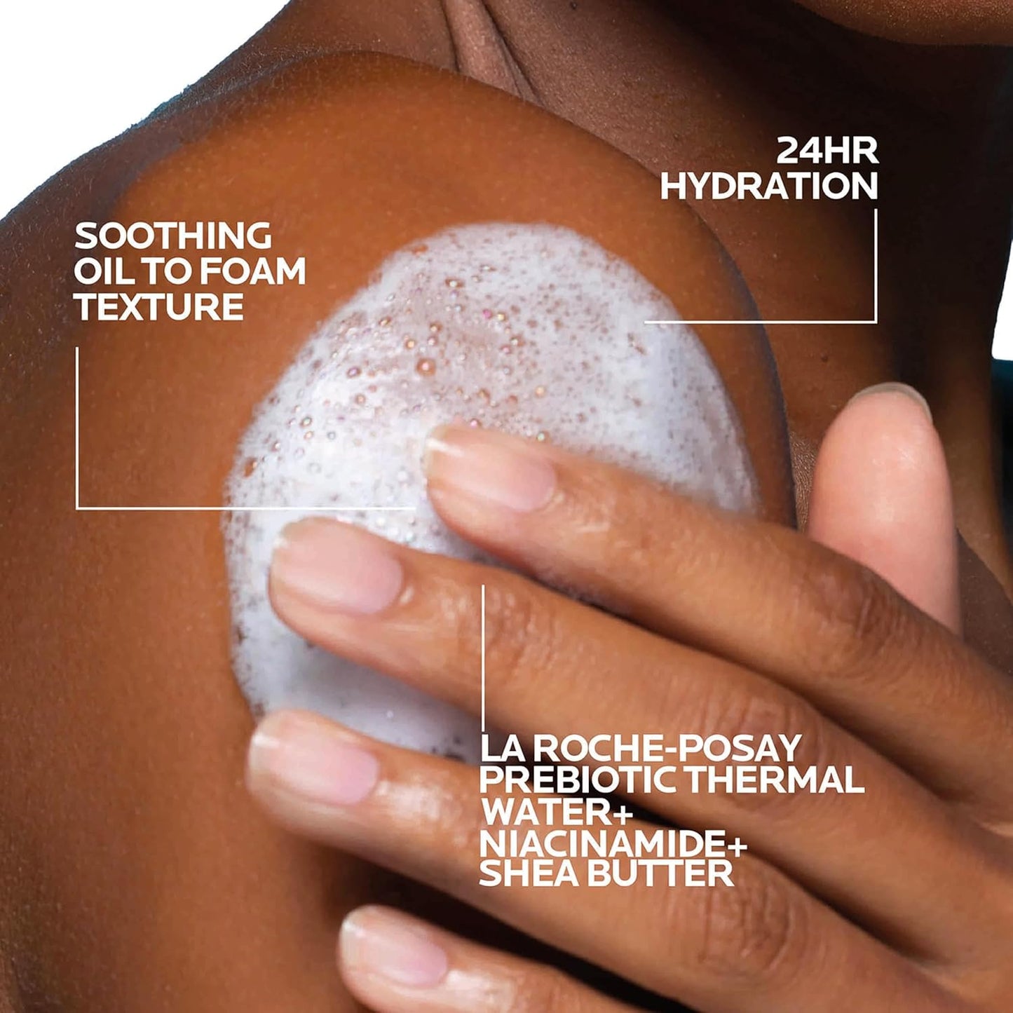 La Roche-Posay Lipikar AP+ Gentle Foaming Cleansing Oil - 400ML | Niacinamide Formula for Face & Body Hydration