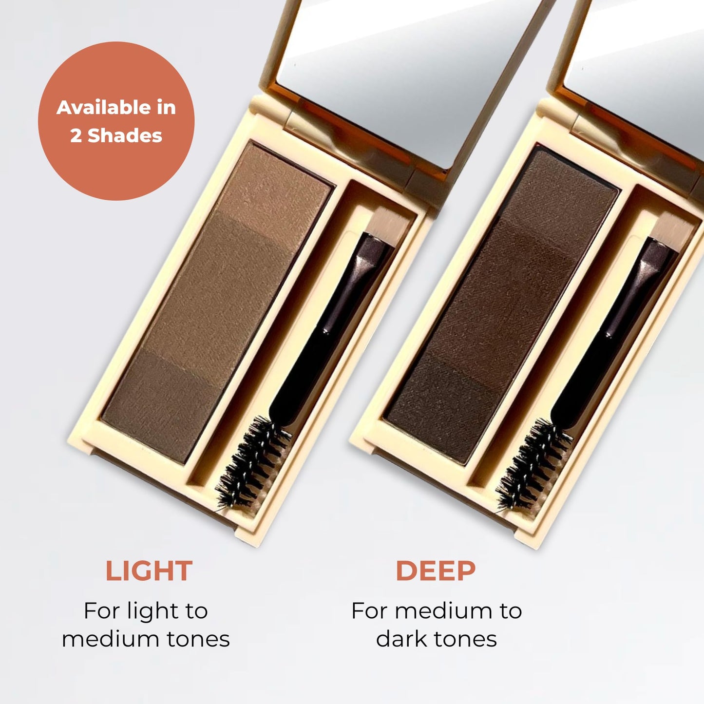 Beauty For Real Brow Max Ombre Brow Powder, Light - Shapes, Balances & Defines Eyebrows - Long-Wear Formula - Vegan, Cruelty Free & Paraben Free