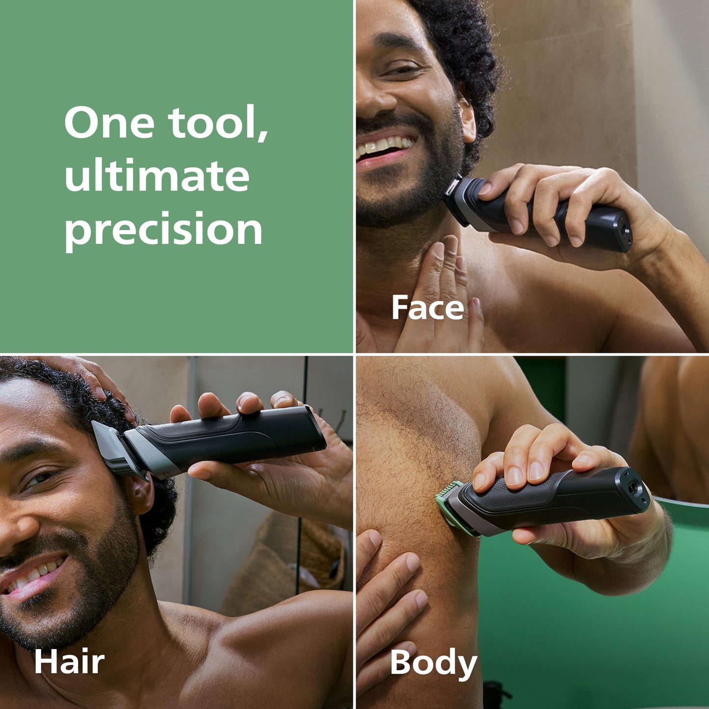 Philips Norelco All-in-One 18-Piece Trimmer 5000 Series - Shaver and Clipper for Face, Hair & Body, Self-sharpening Titanium Coated Blades, 16 Length Settings (0.5-16 mm), Wide Hair Clipper, MG5970/49