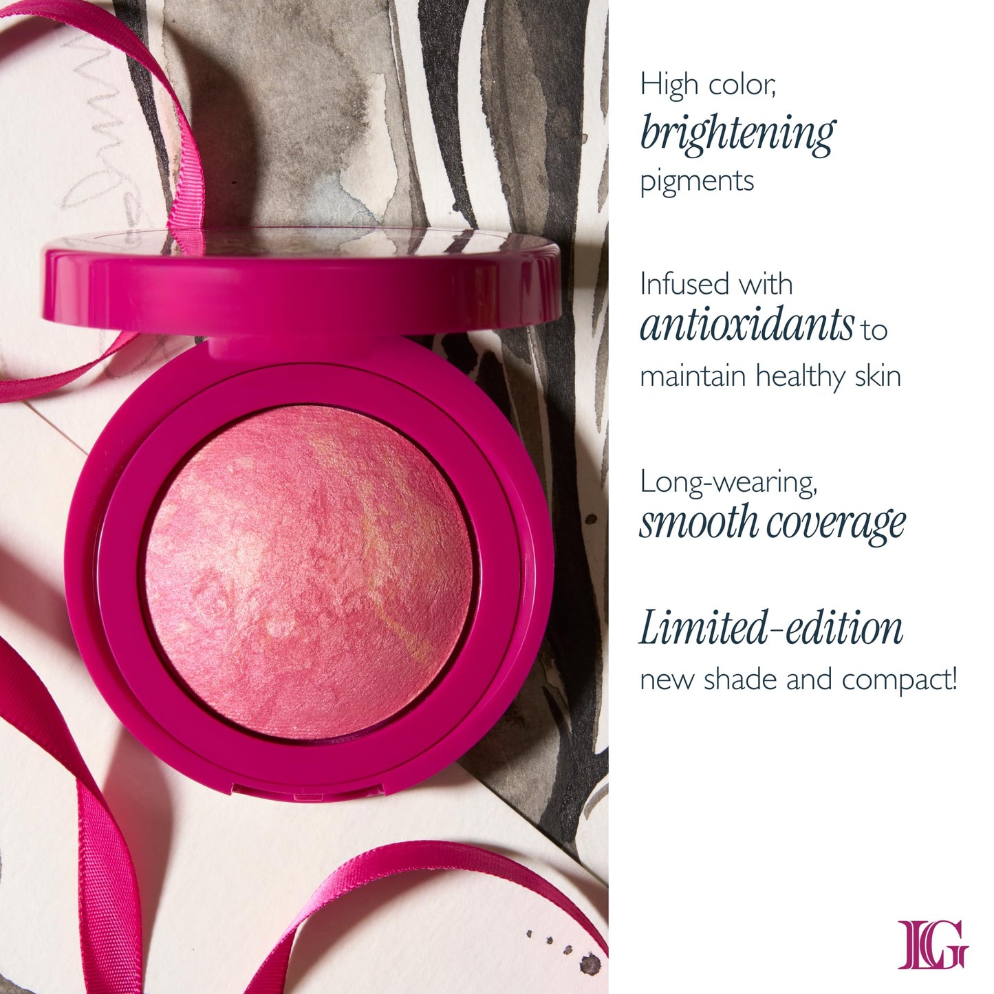LAURA GELLER NEW YORK Baked Blush-n-Brighten for Mature Skin - 00 Skyline Sunset - Powder Blush Won't Settle into Fine Lines - Buildable Natural Finish – Longlasting Formula - Made in Italy