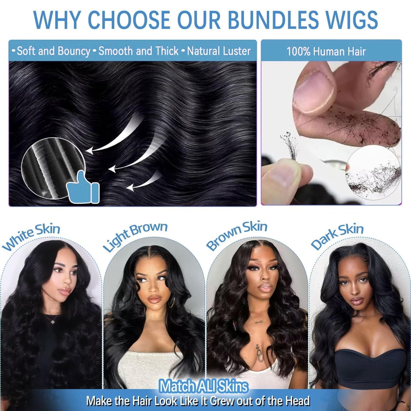 12A Human Hair Bundles 28 Inch Body Wave Bundles Human Hair 100% Unprocessed Brazilian Virgin Weave 1 Bundle for Women Natural Black Real Body Wavy Human Hair Extensions