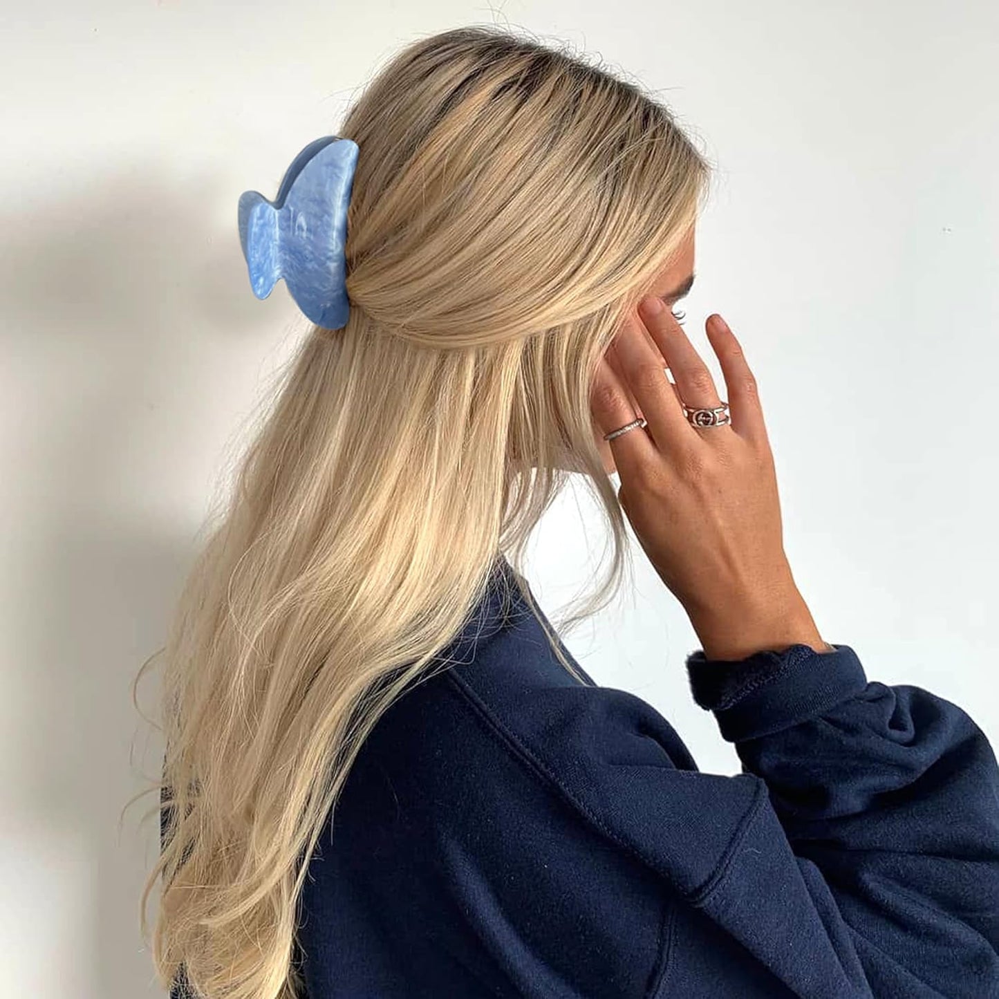 Hair Claw Clips - 10Pcs Medium Non-Slip Clips for Thick/Thin Hair | Strong Hold Styling Accessories for Women & Girls