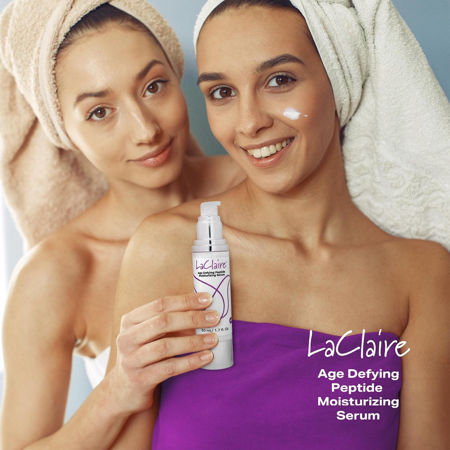 LaClaire Age-Defying Peptide Moisturizing Serum – Retinol Night Treatment with Vitamin C & Aloe Vera – Wrinkle-Reducing & Hydrating, 1.7 oz