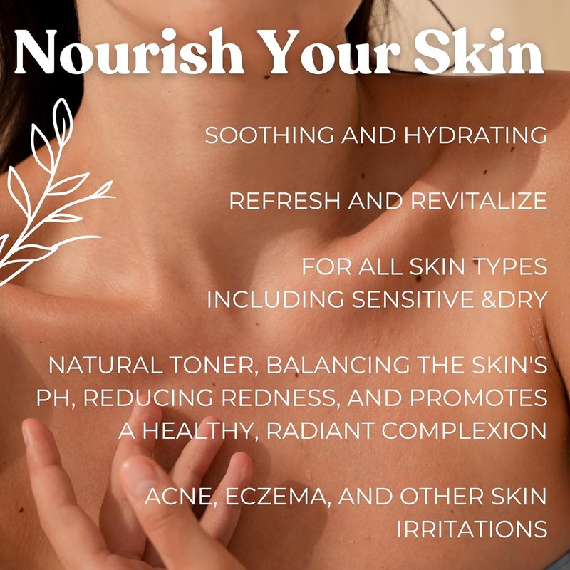 Rose Water Spray - 100% Pure Steam-Distilled Facial Toner | Alcohol-Free Hydrating Mist & Makeup Setter - Anti-Aging, pH-Balancing Natural Skin Care