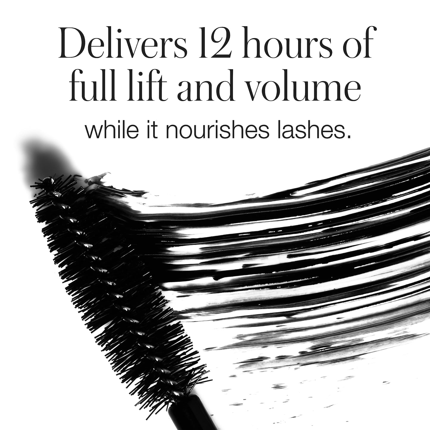 RMS Beauty Straight Up Volumizing Peptide Mascara - Clean HD Black Mascara for Length & Lift - Smudge-Free Strengthening Formula - 0.34 fl oz