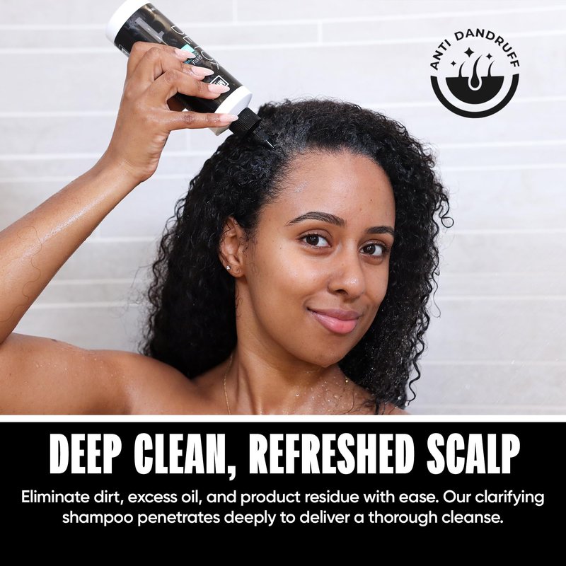 Miche Beauty Detox Shampoo – Sulfate-Free Clarifying & Anti-Dandruff Hair Cleanser for Men & Women, Moisturizing Formula for Curly, Fine, Thinning & Damaged Hair, Scalp Treatment, 8oz