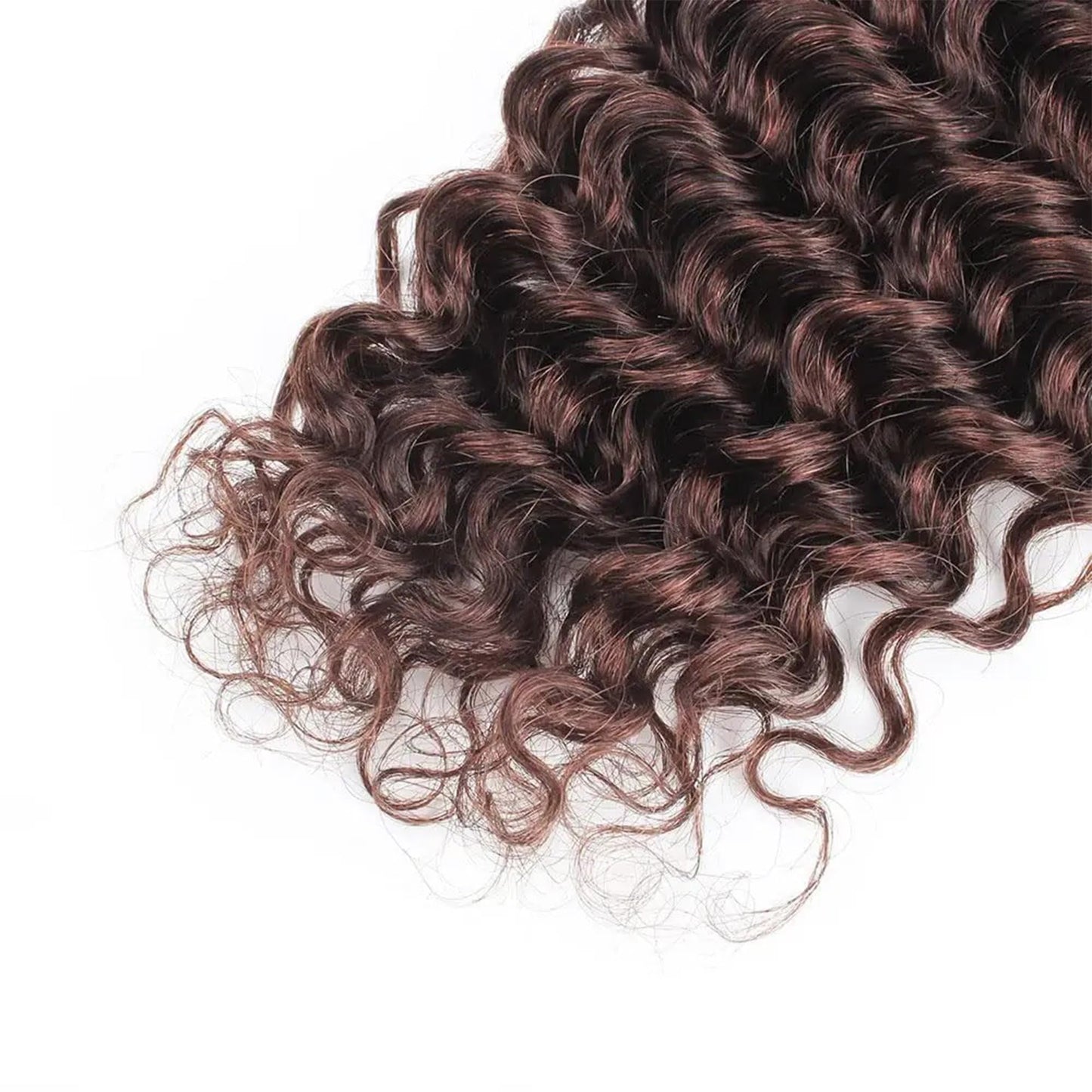 Chocolate Brown Bundles Human Hair Unprocessed Brazilian Virgin Human Hair Bundles 16 18 20 Inches #4 Brown Curly Wave Bundles Double Weft Weave Hair Extension for Women 50g/PC 150g Total