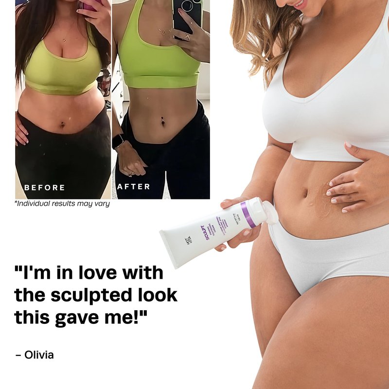 Hot Vita Sculpt Body Gel for Skin Firming & Smoothing – Lightweight Gel with Caffeine, Hyaluronic Acid & Vitamin C – Helps Improve Appearance of Skin Tone & Texture