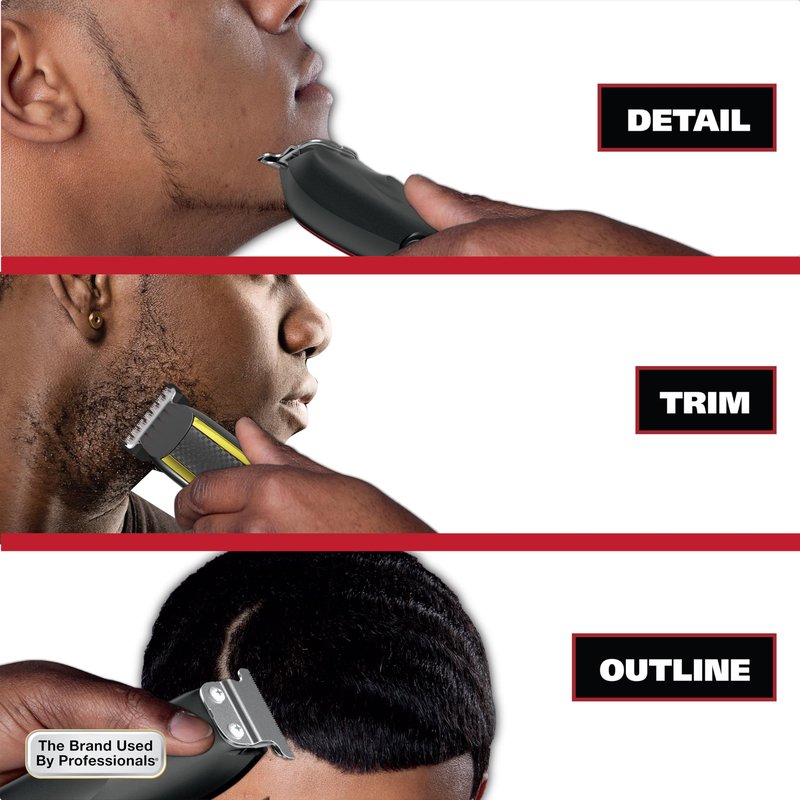 Wahl Edge Pro Bump Free Corded Beard Trimmer for Men Touch Up Trimmer & Grooming Detailer Kit – Perfect for Edging Beards, Mustaches, Hair, & Stubble, – Model 9686-300