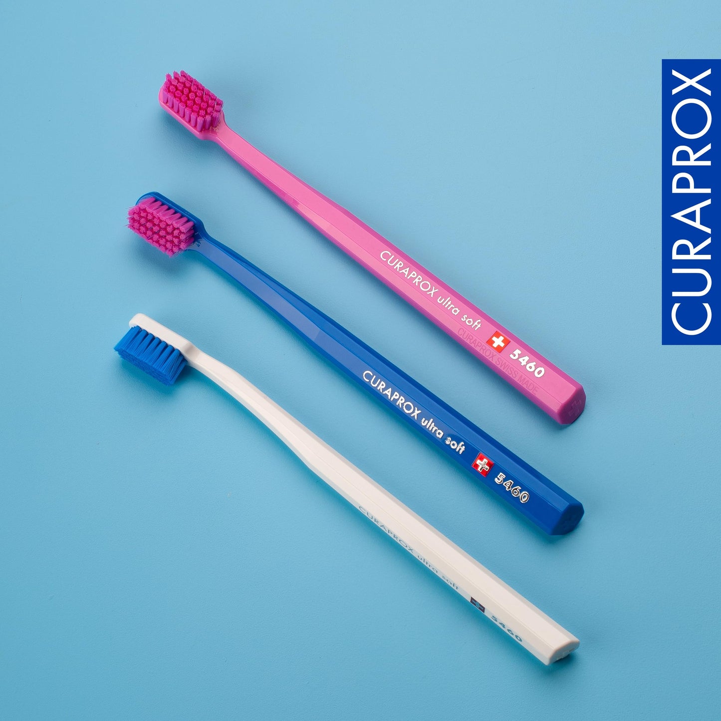 Curaprox CS 5460 Ultra-Soft Toothbrush – for Sensitive Teeth & Gums | Gentle Plaque Removal | 3-Pack |Random Colour